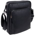 Underwood & Tanner Mens Black Compact Leather Cross Body Bag