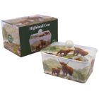 Highland Cow Coo China Butter Dish from The Leonardo Collection 