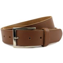 New Quality MENS Tan REAL LEATHER BELT 1.35" Wide by Oakridge Sizes up to 49" 