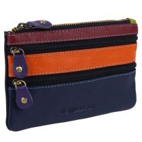 Rowallan of Scotland Unisex Large Leather Top Zip Coin Purse