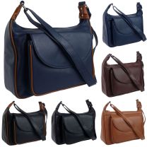 Oakridge Leather Ladies Shoulder Bag Cross Body with Adjustable Strap